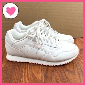 Fila white light pink sneakers 7 1/2 7.5